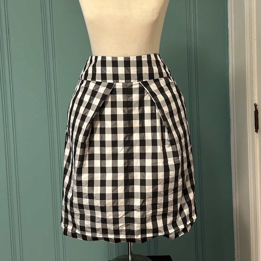 Anthropologie Black and White A-Line Skirt